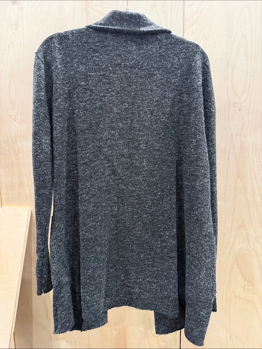 Elective grandpa Zara Men's Dark Charcoal Open-Front Cardigan with pockets